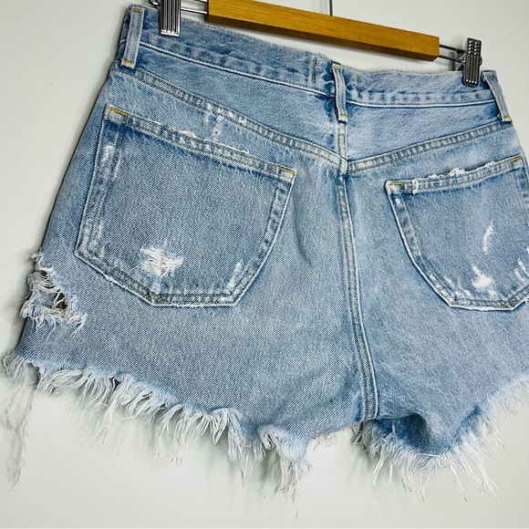 AGOLDE Parker Vintage Cut Off Short in swapmeet Light Blue Jean Shorts size 27 - Picture 6 of 9